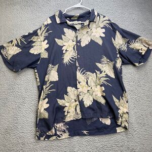 Water Stone Hawaiian Shirt Mens Large Button Up Aloha Floral Short Sleeve